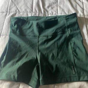 Athleta spandex bike/yoga shorts, green, medium.